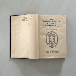 Vintage Black and Cream Poetry Book